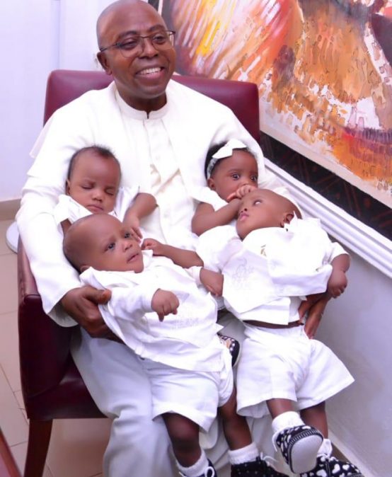 Vice Chancellor of GOUNI Awards Scholarship from Nursery to University to Quadruplets delivered by an Alumna of the University